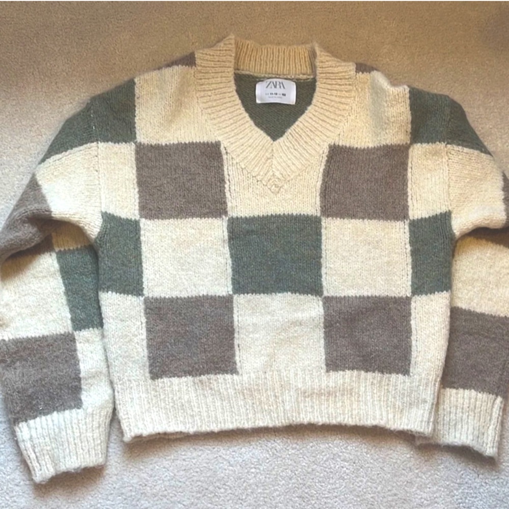 Zara Checkered Sweater